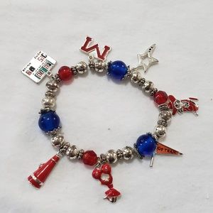 🎁 American Colour Football Team Charm Bracelet